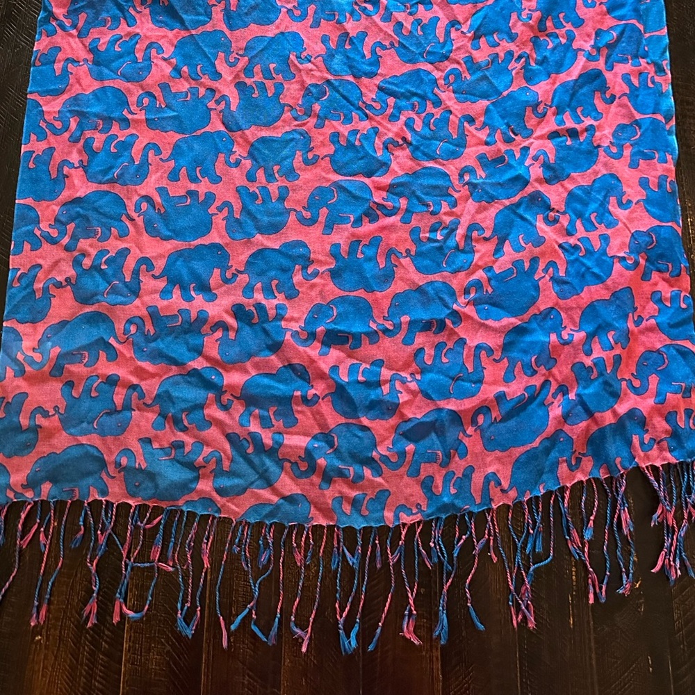 Lilly Pulitzer Elephant Cashmere Scarf